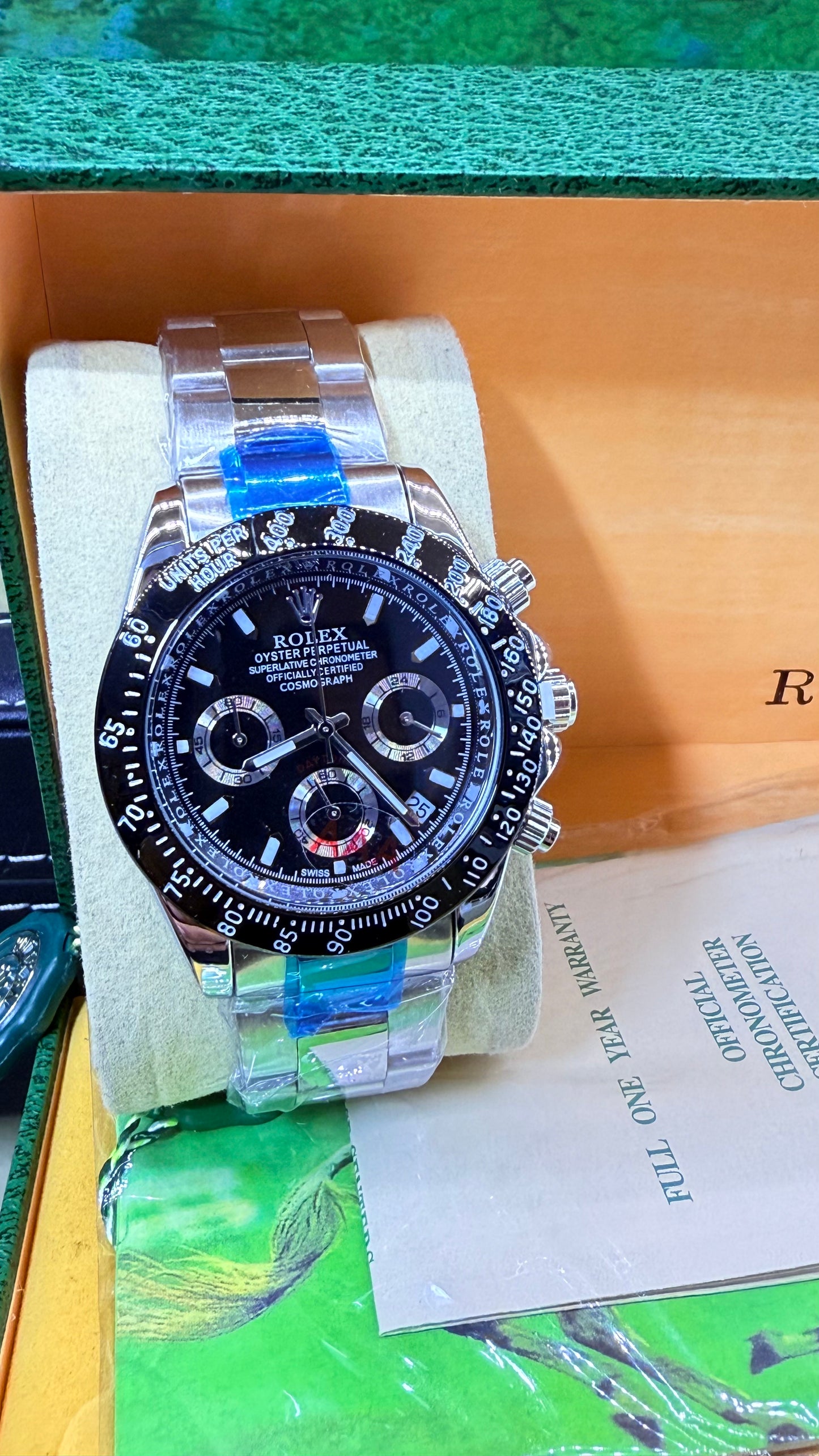 Daytona 40mm black dial