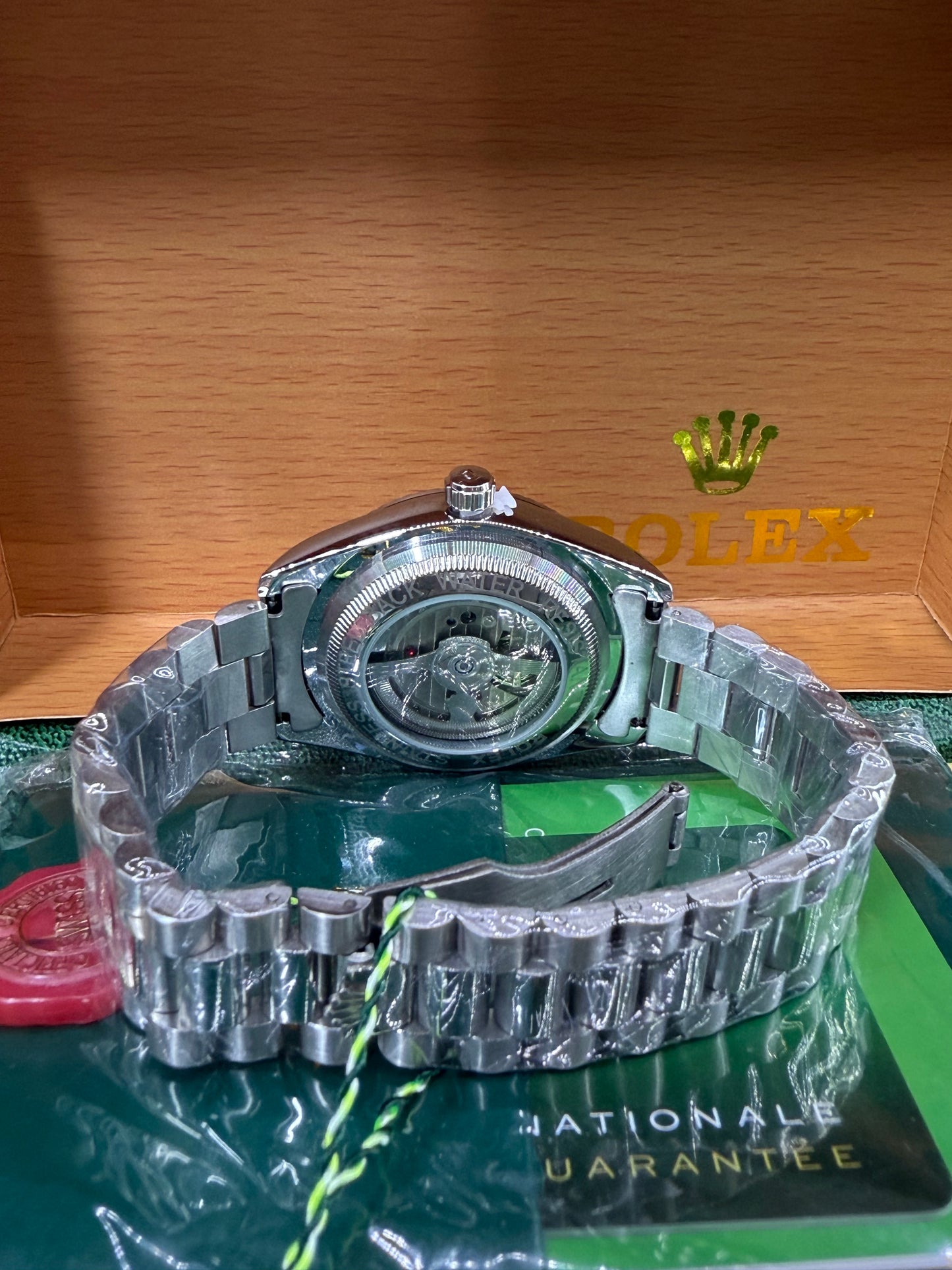 Date just 41mm steel green dial