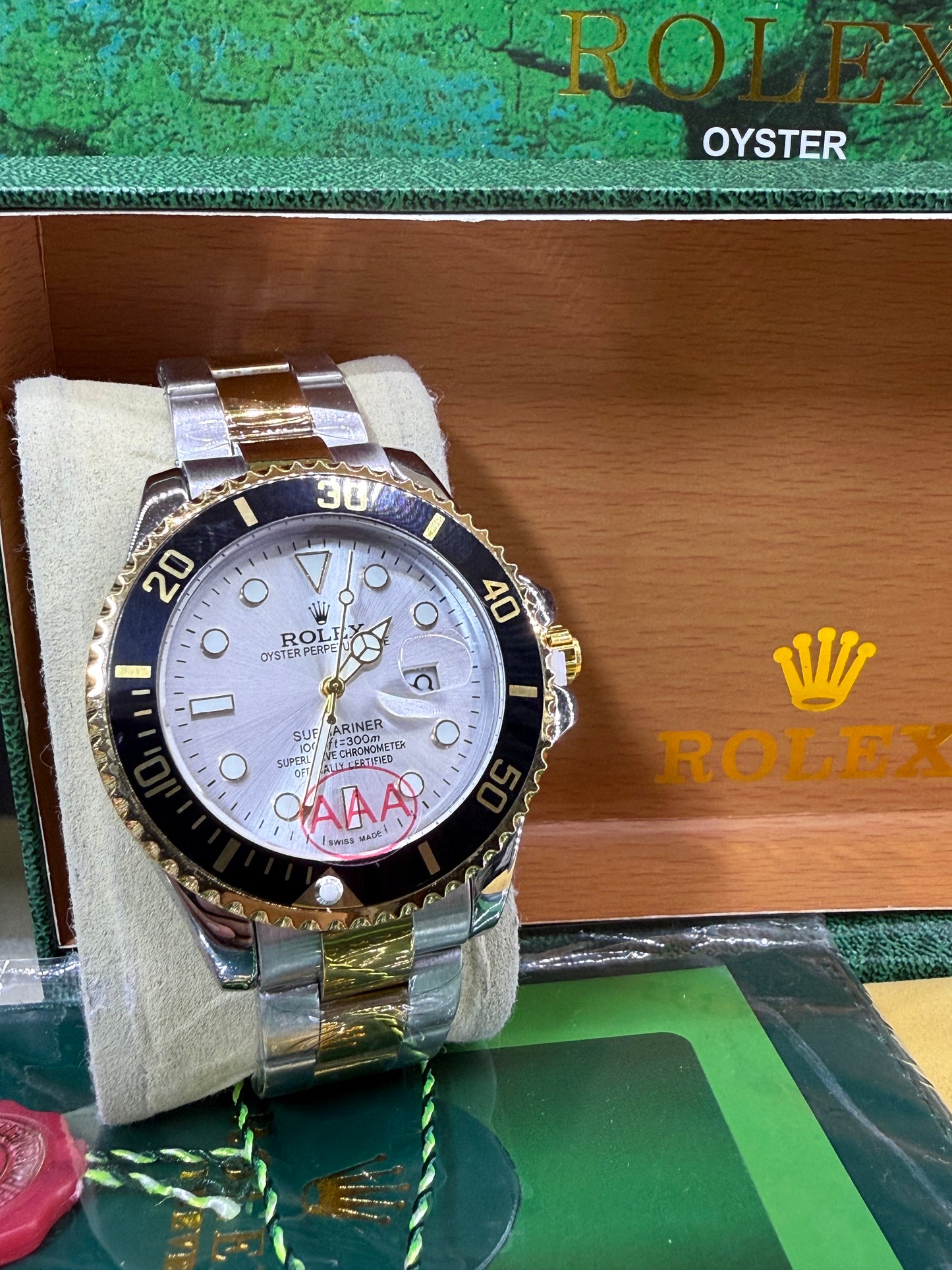 Submariner 40mm two tone white dial