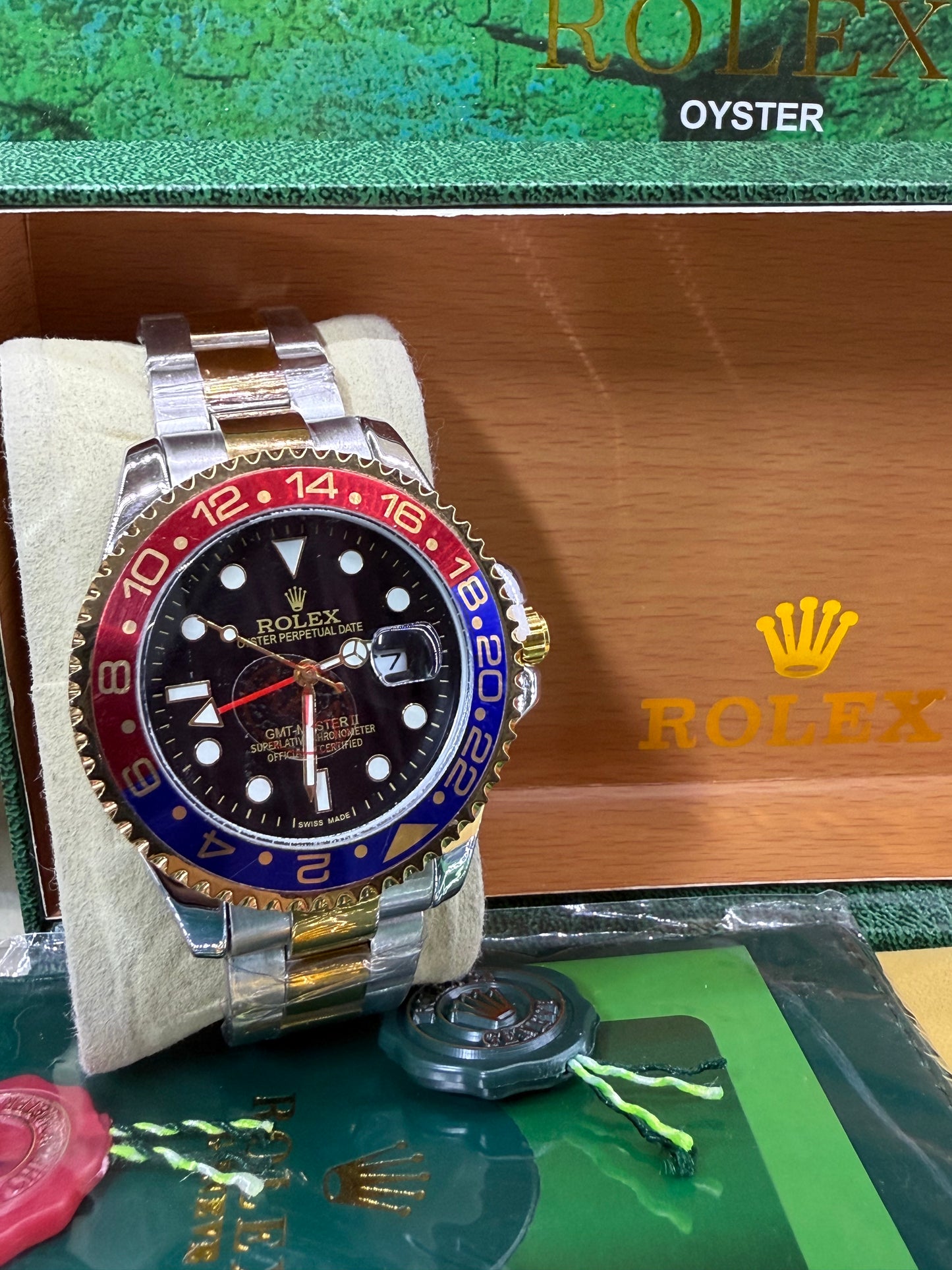 GMT master II 40mm two tone red blue