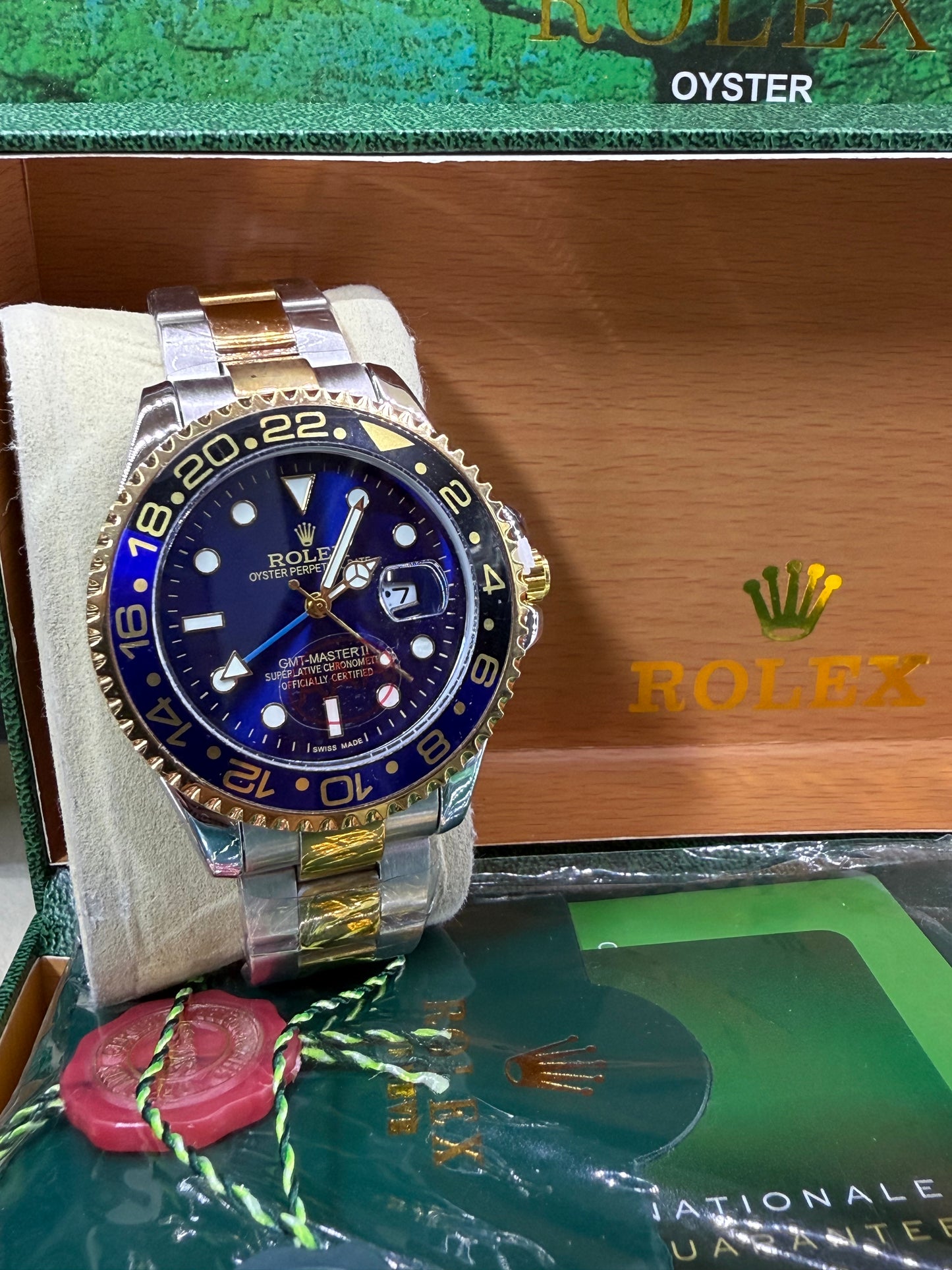 GMT master II 40mmTwo tone blue black
