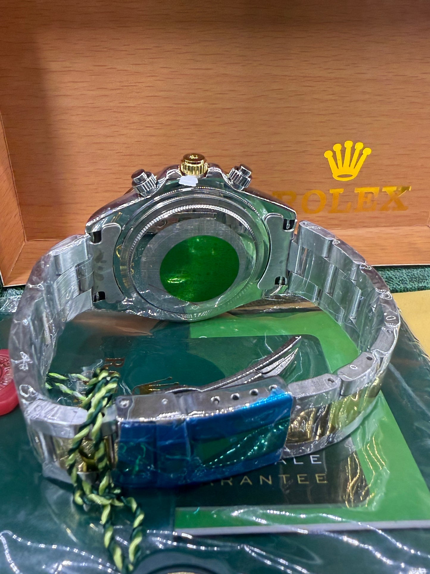 Gmt master II 40mm steel green dial