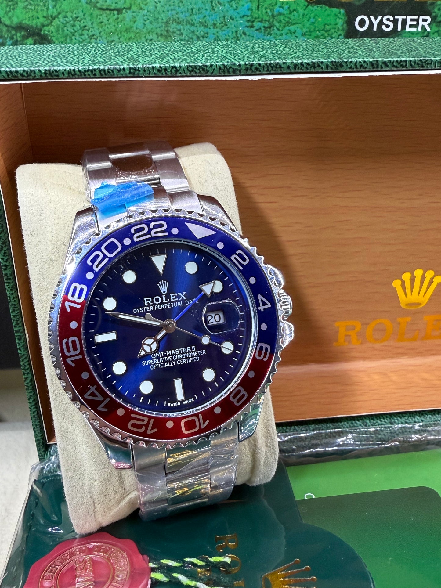 Gmt master II blue dial (pepsi)