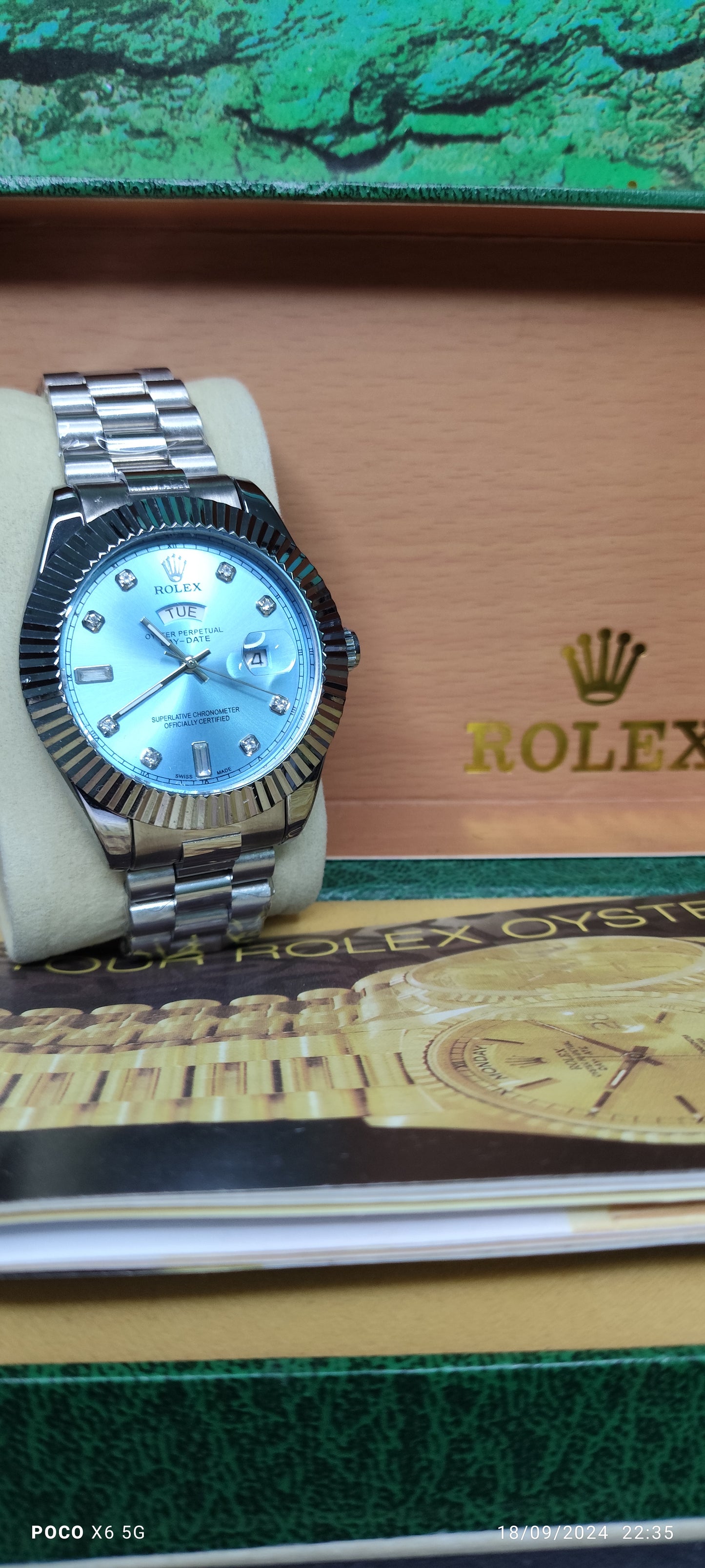 Day date sky dial
