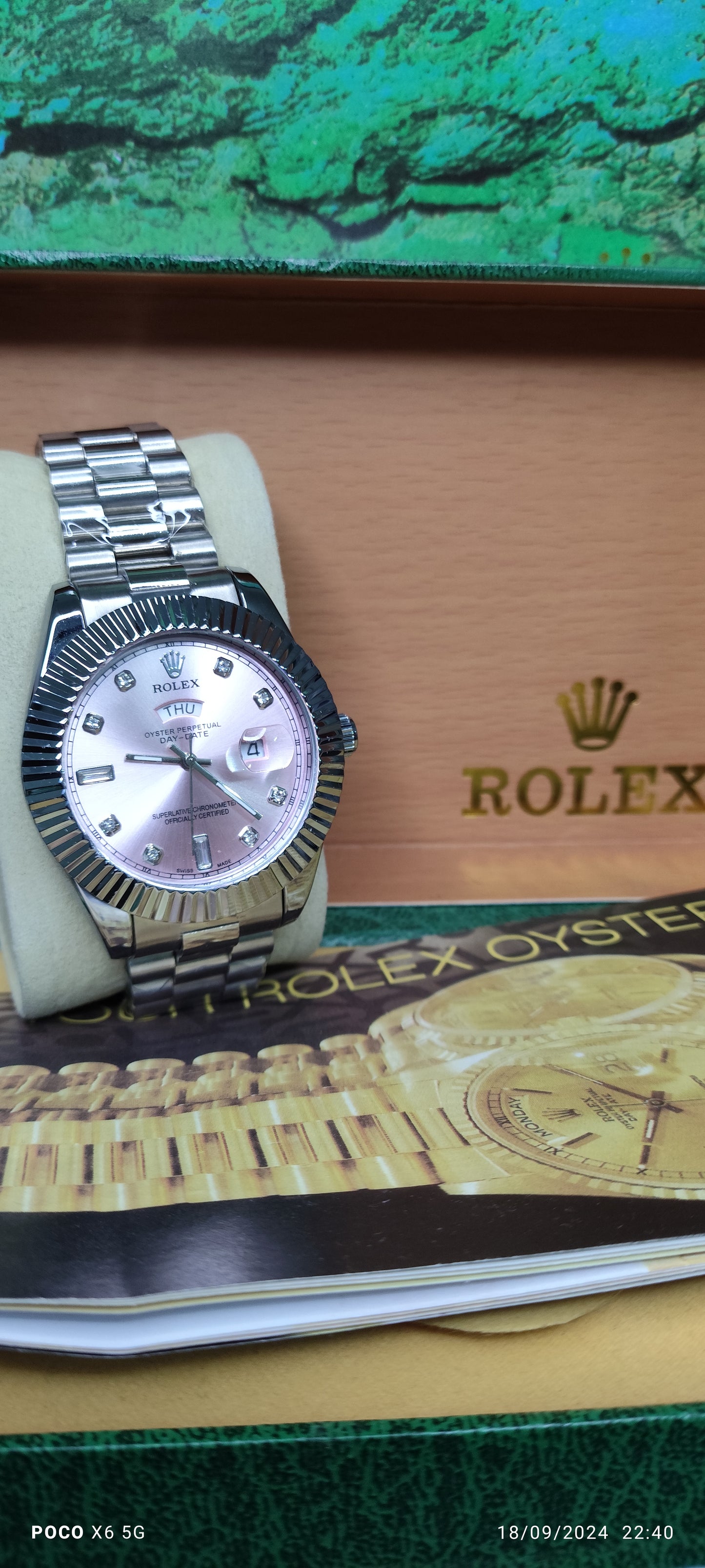 Day date pink dial