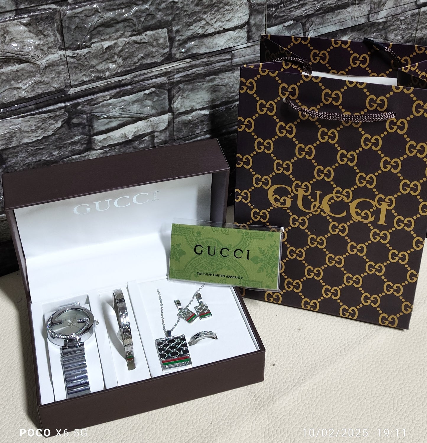 Full set gucci silver