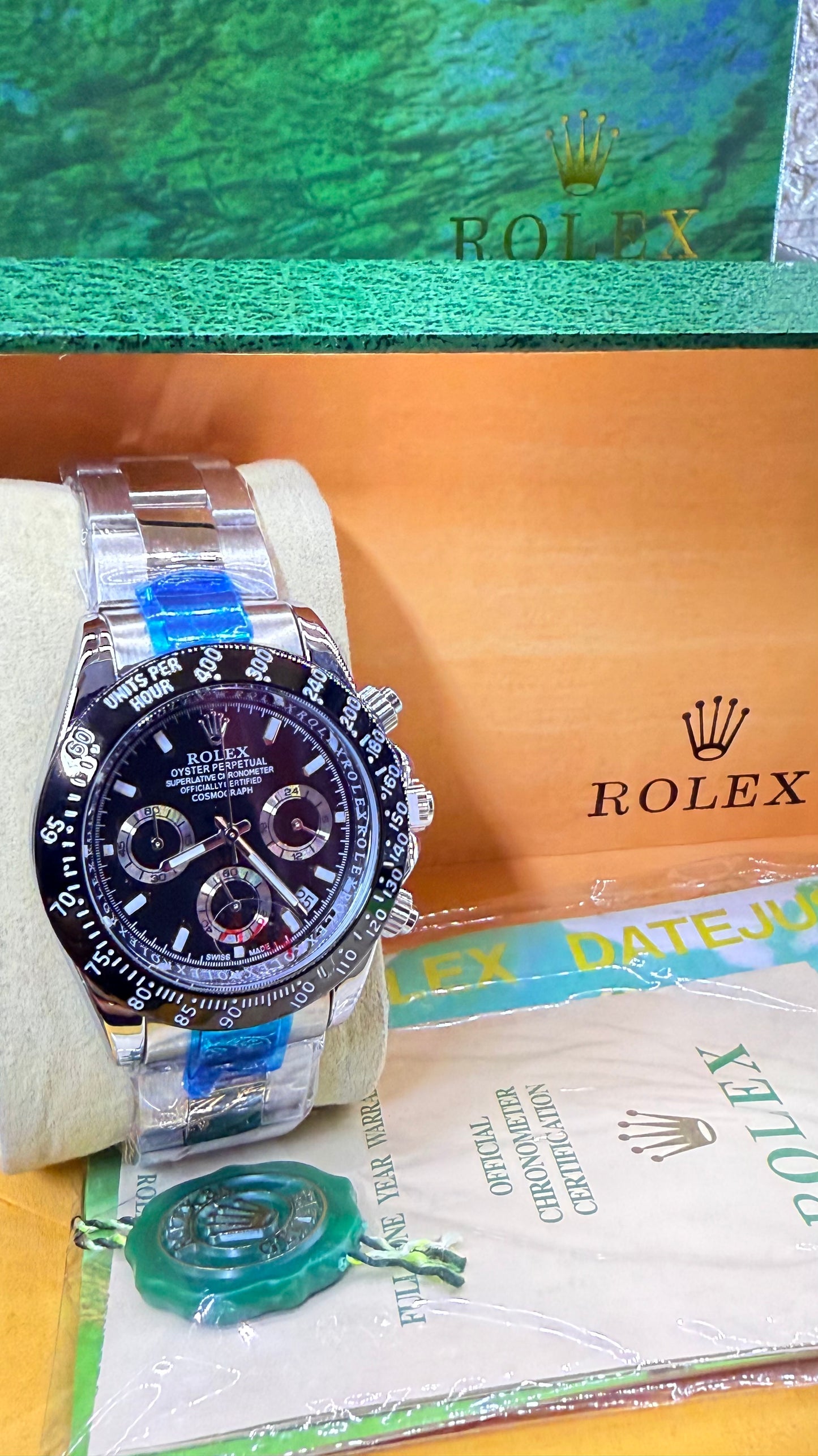 Daytona 40mm black dial