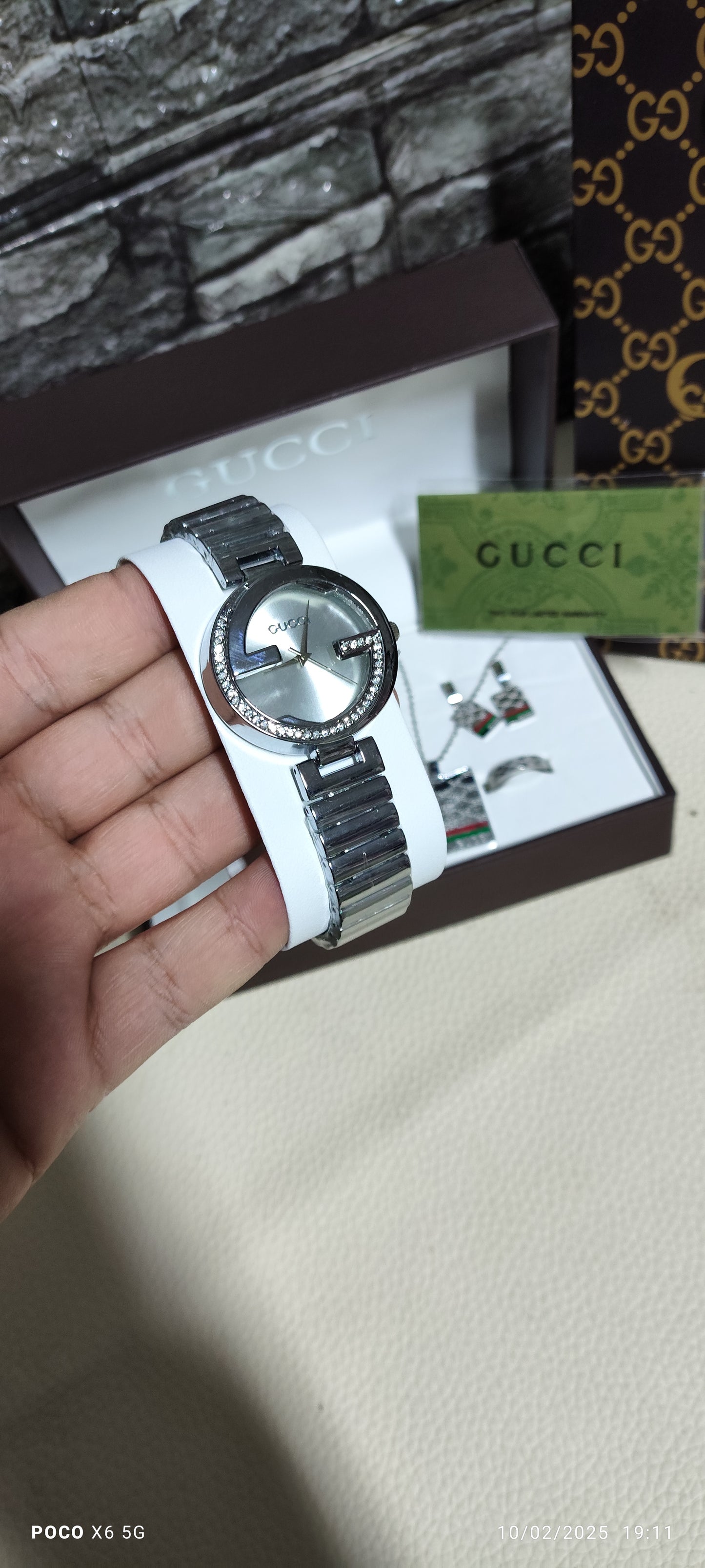 Full set gucci silver