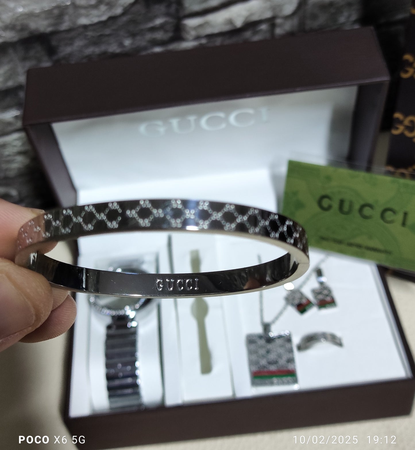 Full set gucci silver